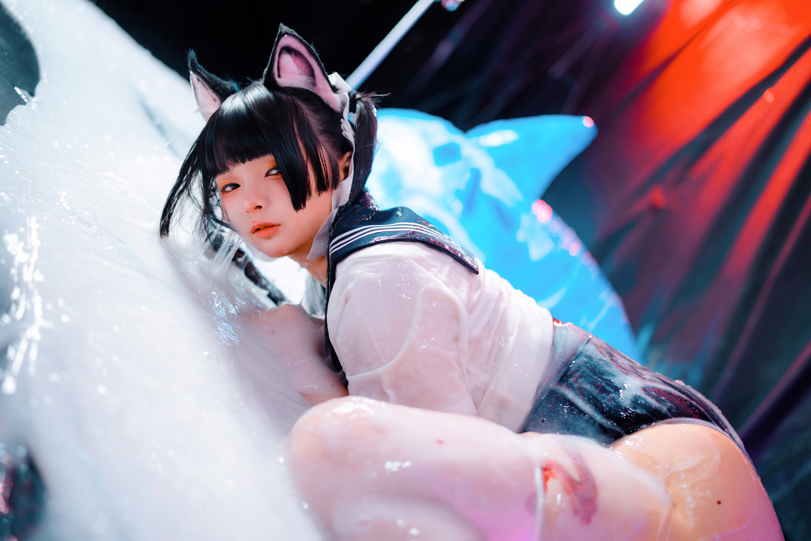 图片[1]-落落Raku – NO.058 Cos邋遢小猫Messy Kitty[54P]-XikXak